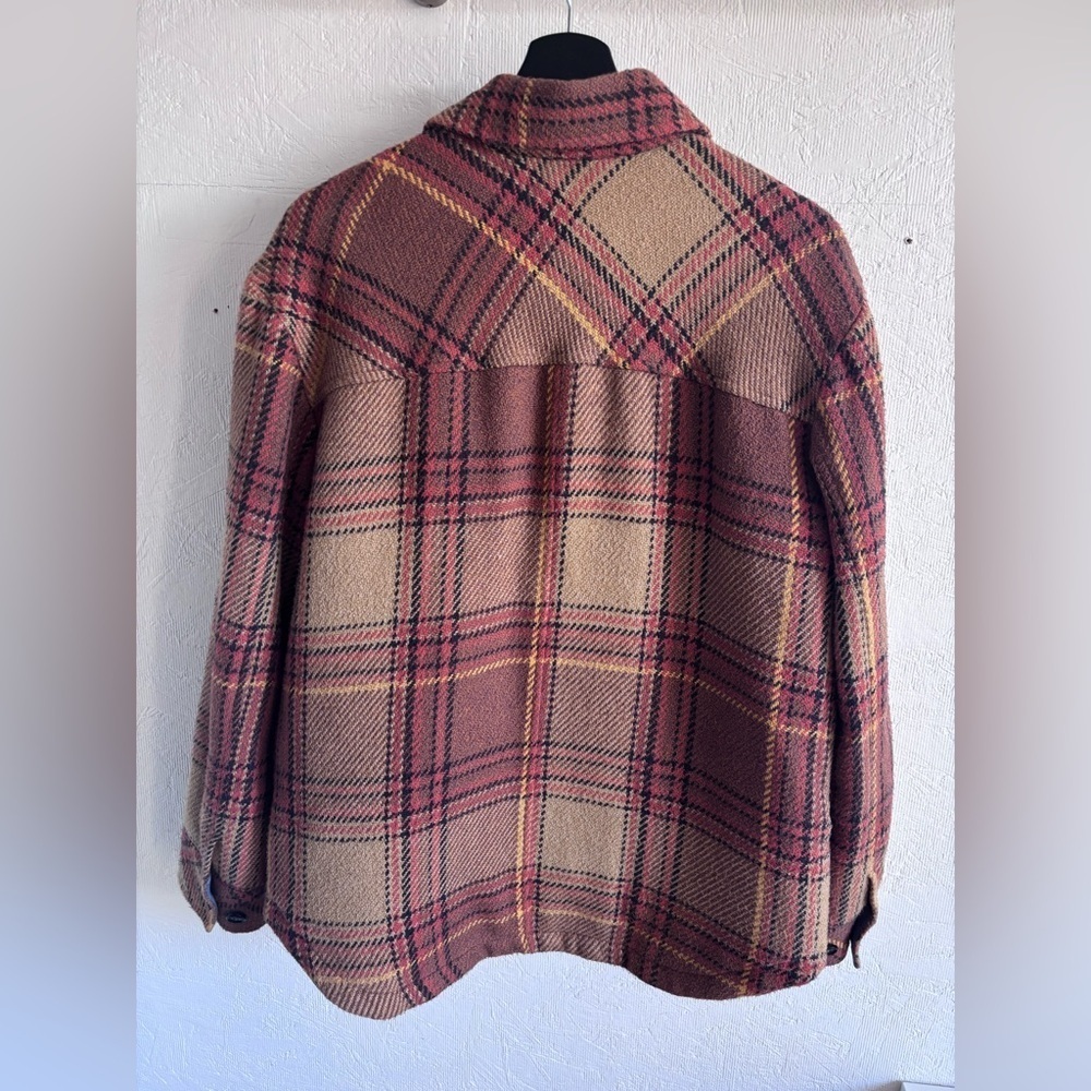 prAna 100% Organic Cotton 70’s Plaid Flannel Quilted Multi Pocket Jacket Shacket - Picture 8 of 12